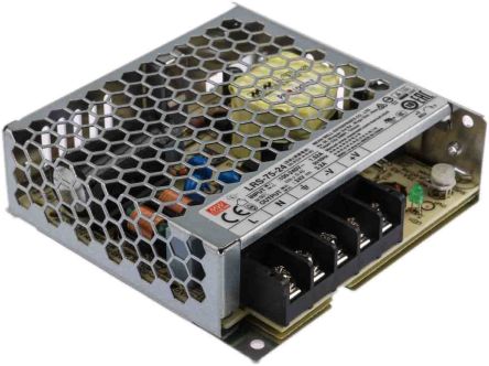 POWER SUPPLY LRS-75-24 MEANWELL พาวเวอร์ซัพพลาย 3.2A 24VDC