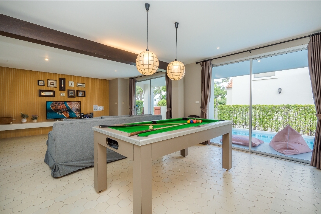 HR15021 บ้านพักหัวหิน บ้านทัศคานี บีช วิลล่า 5 ( White 3Bed Garden View )