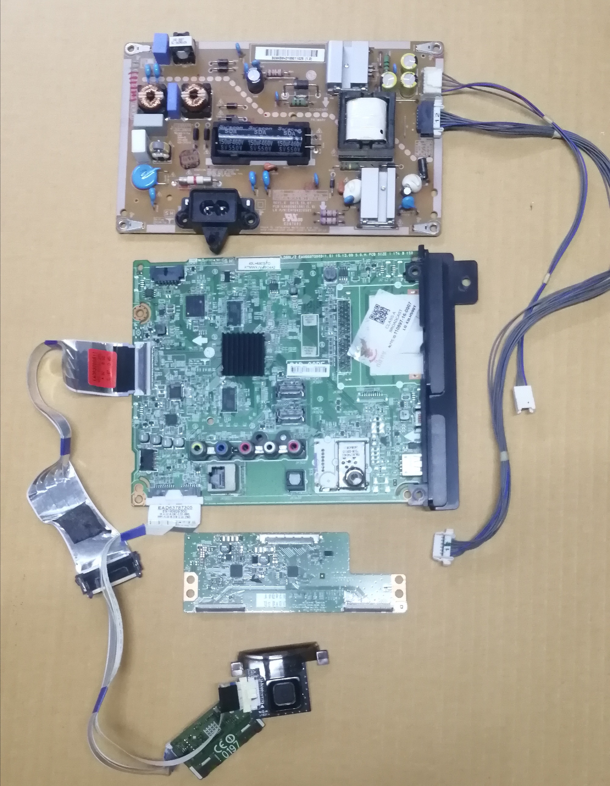 เมนบรออด+ซัพพลาย+tcon lg43lh590t