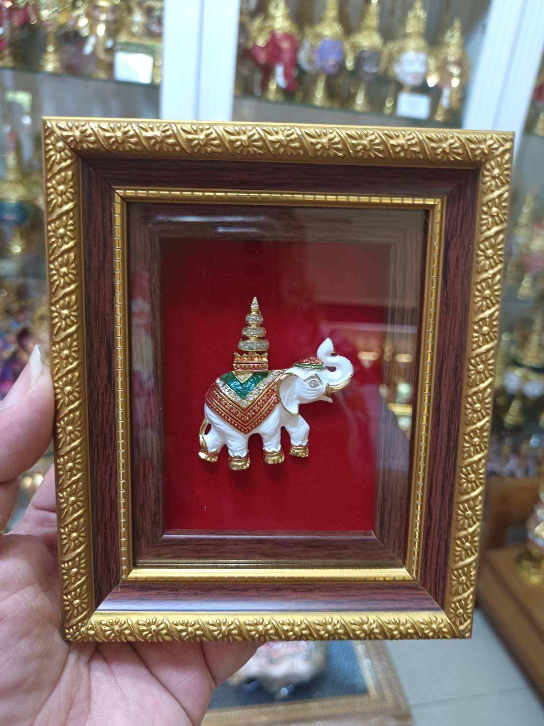 กรอบรูปที่ระลึกไทยๆ พร้อมกล่องผ้าไหม