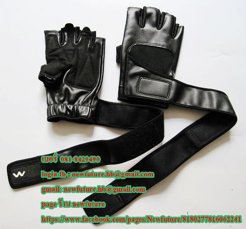G-006ถุงมือฟิตเนส WHO fitness Glove ถุงมือกีฬา ถุงมือยกเวท ยกน้ำหนัก เพาะกาย เล่นกล้าม กีฬา จักรยาน