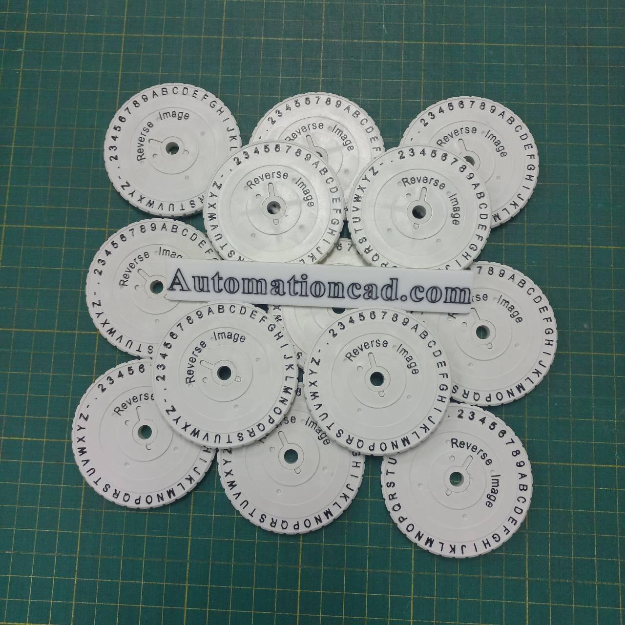 DYMO จานอักษร แบบ Reverse สำหรับเครื่องพิมพ์ ป้ายแสตนเลส Stainless TAG EMBOSSER