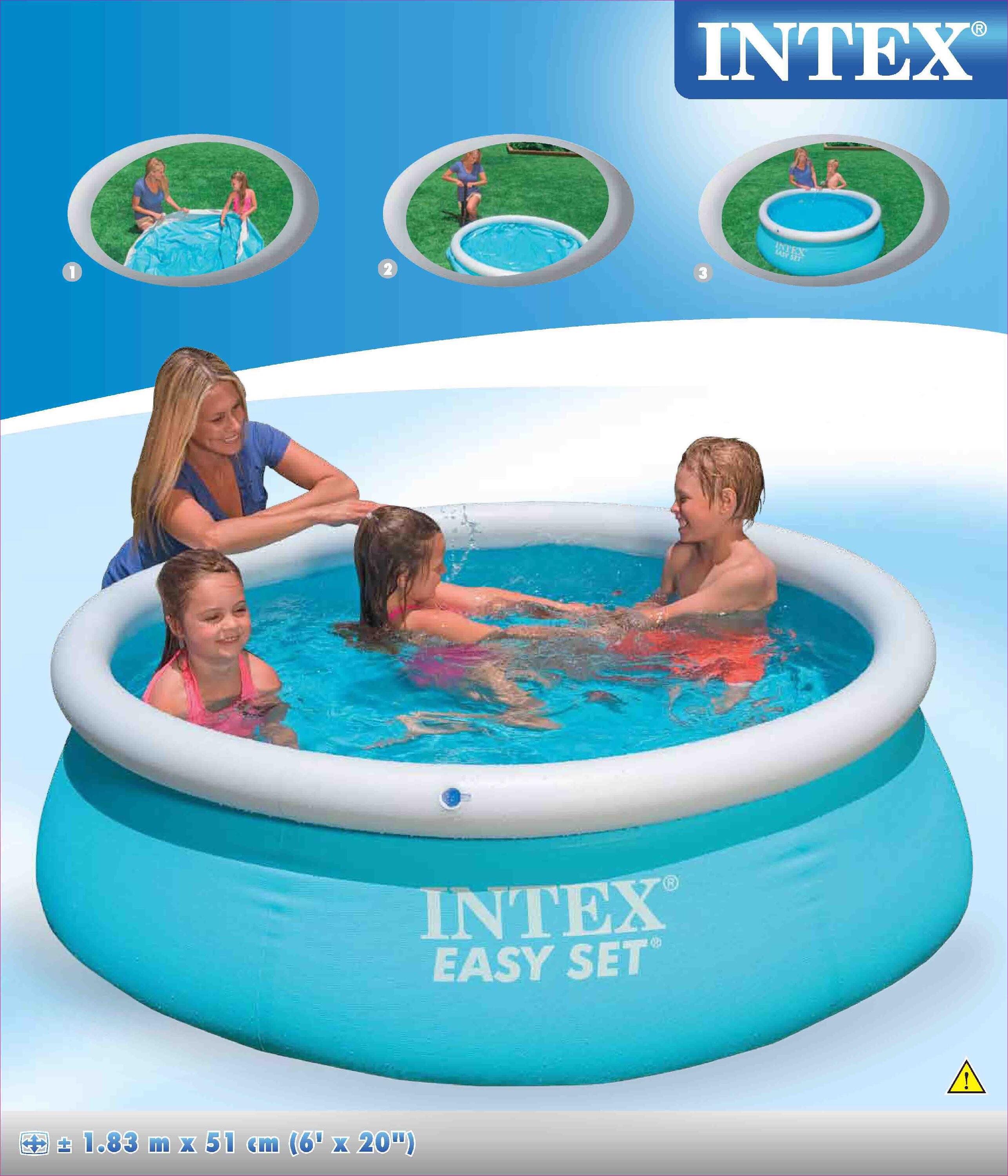 Intex สระน้ำ easy set pool 6 ฟุต (183x51 ซม.) รุ่น 28101
