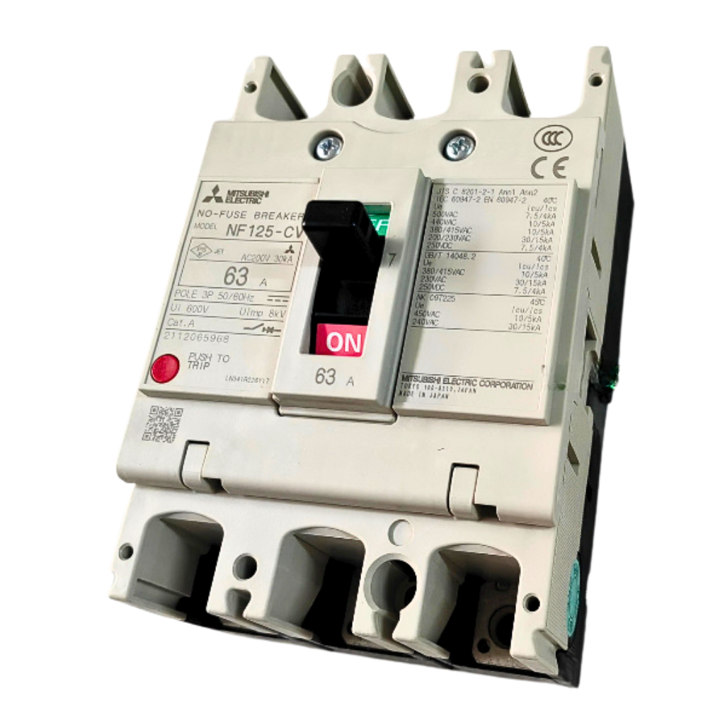 เบรกเกอร์ NF125-CV 3P 63A มิตซูบิชิ MITSUBISHI 63A 3POLE NF125 CV NF125CV