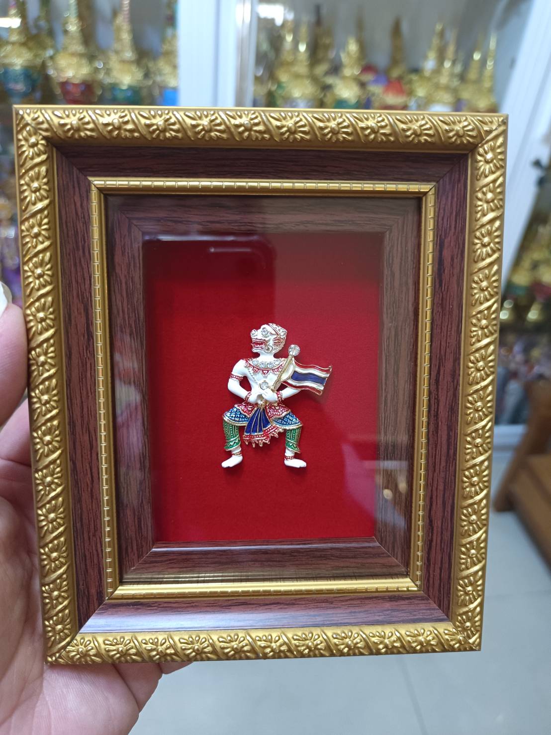 กรอบรูปที่ระลึกไทยๆ พร้อมกล่องผ้าไหม