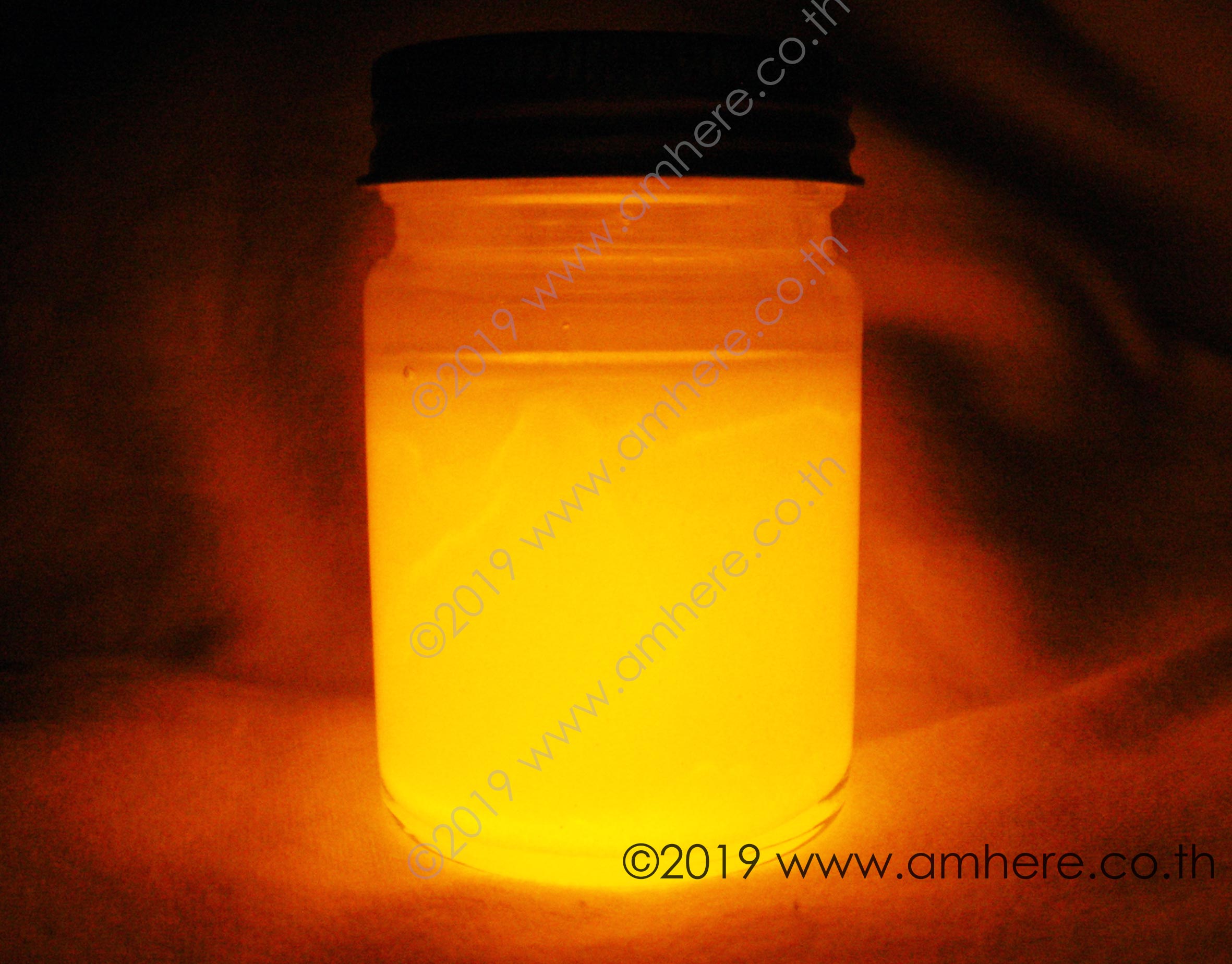 Fluo / Neon Glow Paint ORANGE 35ml (Glow in the Dark): สีฟลูออเรสเซ้นท์เรืองแสงสีส้ม solvent based