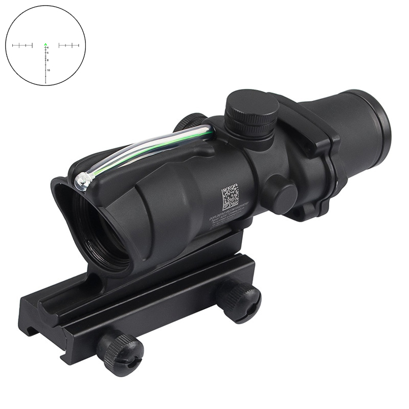New. 4x32 Trijicon ACOG TA31 งาน AAA งาน Full Marking (Scale 1:1) กล้องซูมยิง กำยังขยาย 4 เท่า หน้าเลนส์ 32mm ทนแรงรีคอยน์ได้ดี ใช้งานกับปืนจริงได้ เป้าเล็งเป็นแบบลูกศร Chevron Reticle มีเส้นไฟเบอร์สีแดง นำแสงมาที่ตัวเป้า (ไม่ต้องใช้ถ่าน) ศูนย์ปรับในมีฝาป