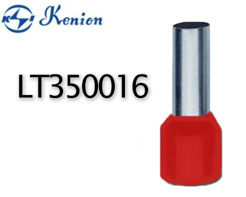 ข้อต่อย้ำปลายสาย แบบเดี่ยวหุ้ม สีแดง LT350016 KENION ใช้กับสายไฟ 35 sq.mm ( 50ตัว/ห่อ)