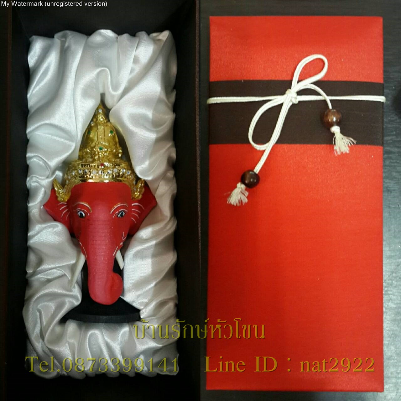 หัวโขนเล็ก พร้อมกล่องผ้าไหม