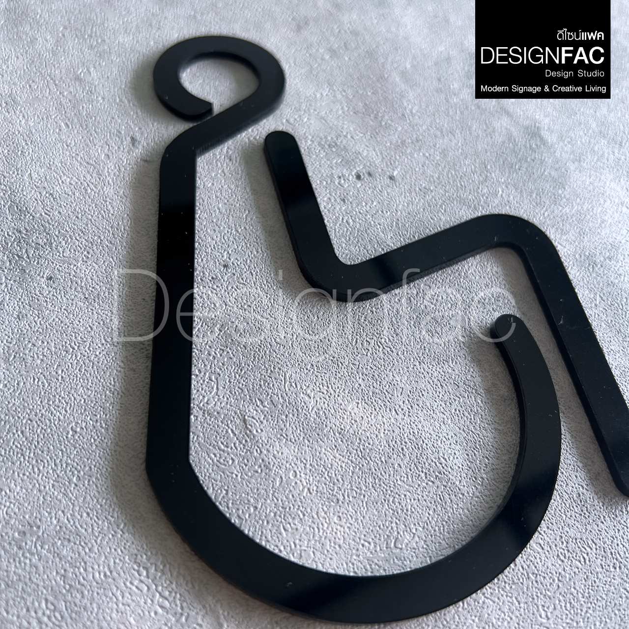 ป้ายสัญลักษณ์ห้องนำ้คนพิการ สวยเรียบหรู ป้ายอะคริลิคหน้าห้องน้ำ สไตล์โมเดิร์น มินิมอล