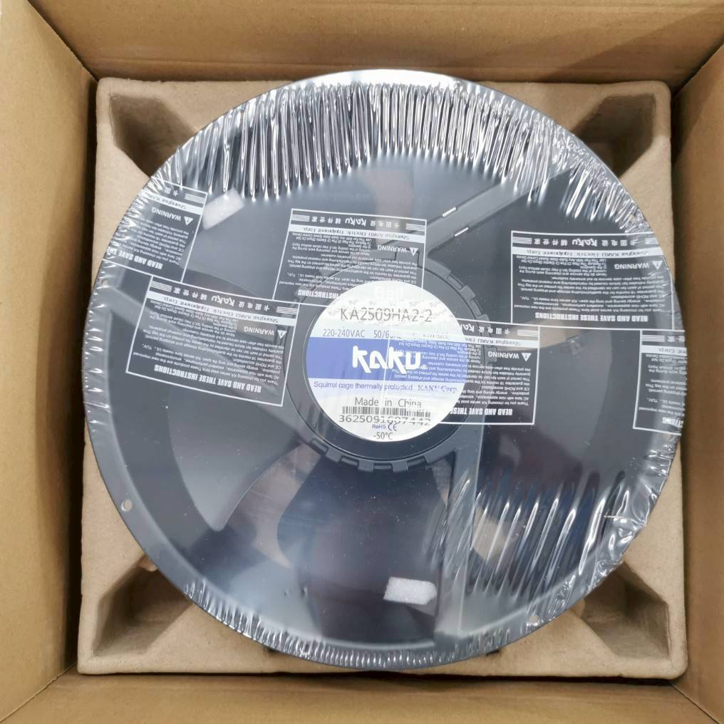 พัดลมระบายอากาศ KAKU ขนาด 10 นิ้ว 220VAC ลูกปืนแบบ Ball - KA2509HA2-2 PLUG 220VAC