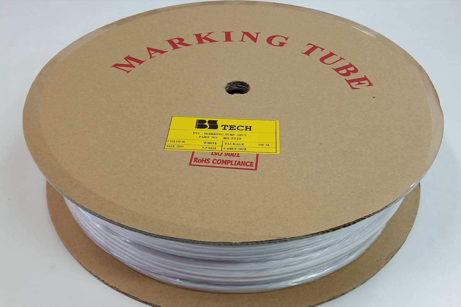 ท่อปลอกสายไฟ BS-TECH ขนาด 5.5 mm. ยาว 200m PVC TUBE