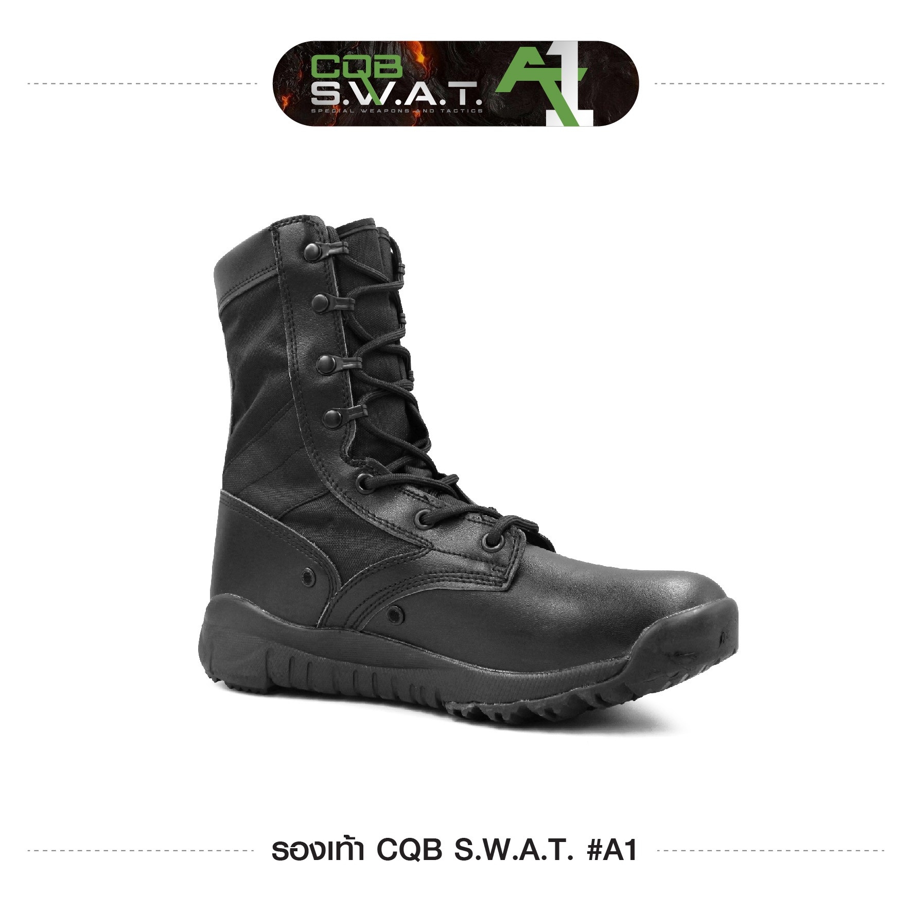 New. รองเท้าคอมแบทจังเกิ้ล A-1 -พื้นหนาผลิตด้วยวัสดุ คุณภาพดี มีช่องระบายอากาศ -ใส่สบาย เบา กระชับ วิ่งเร็วได้ -พร้อมจะเป็นเพื่อนลุยไปในทุกสถานการณ์กับคุณ มีสีดำ และ สีทราย มีตั้งแต่ Size 38- 46" Size ขนาดรองเท้า 38-46 เบอร์ EUR 38 เทียบ US 5 (240 มม