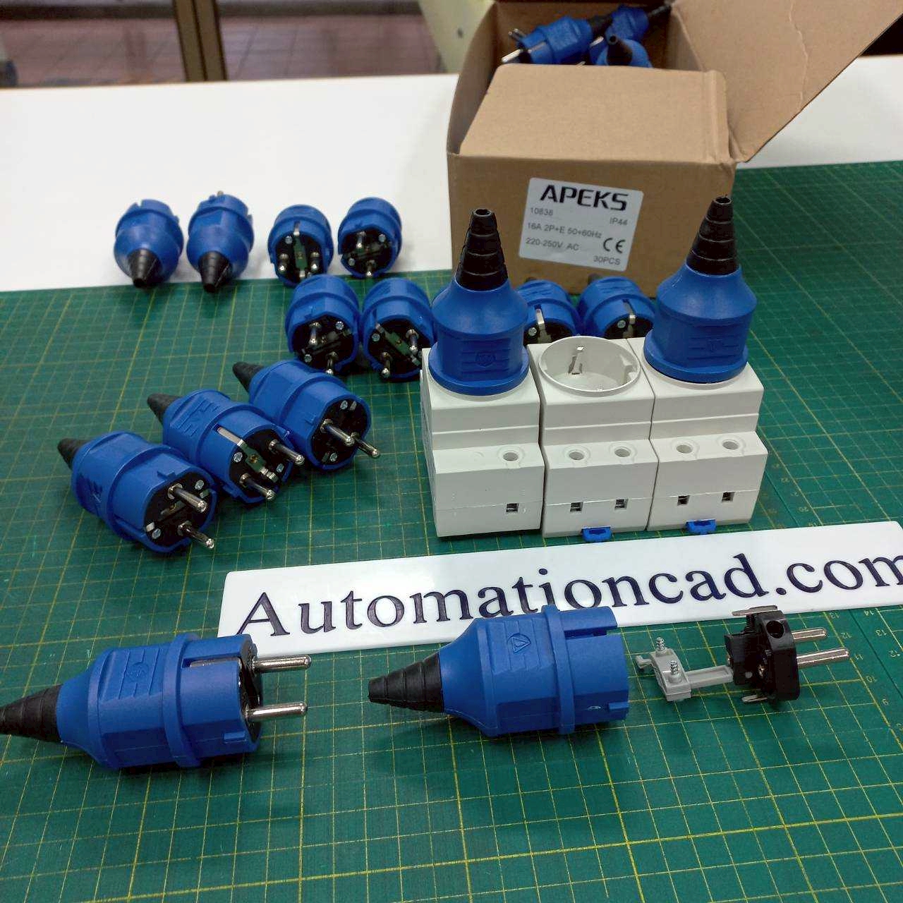 APEKS Power Plug (Male) 2P+E 16A 220V AC พาวเวอร์ ปลั๊กตัวผู้ IP44 ปลั๊กไฟอุตสาหกรรม