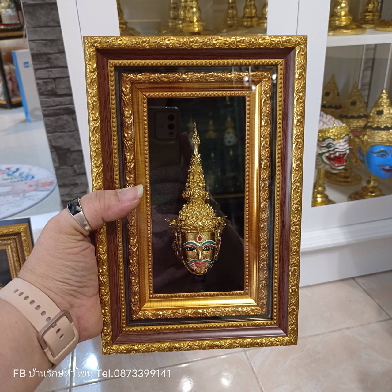 หัวโขนจิ๋ว พร้อมกรอบรูปลายไทย