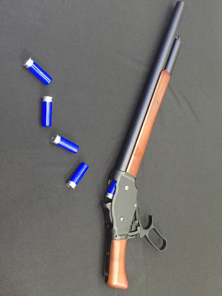 New.Apple Airsoft M1887 Terminator 2 (6mm) Gas Shotgun ( คัดปลอก )