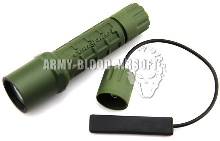 SureFire G2 Style T6 LED Flashlight with Remote Pressure Switch (BK/DE/OD)
