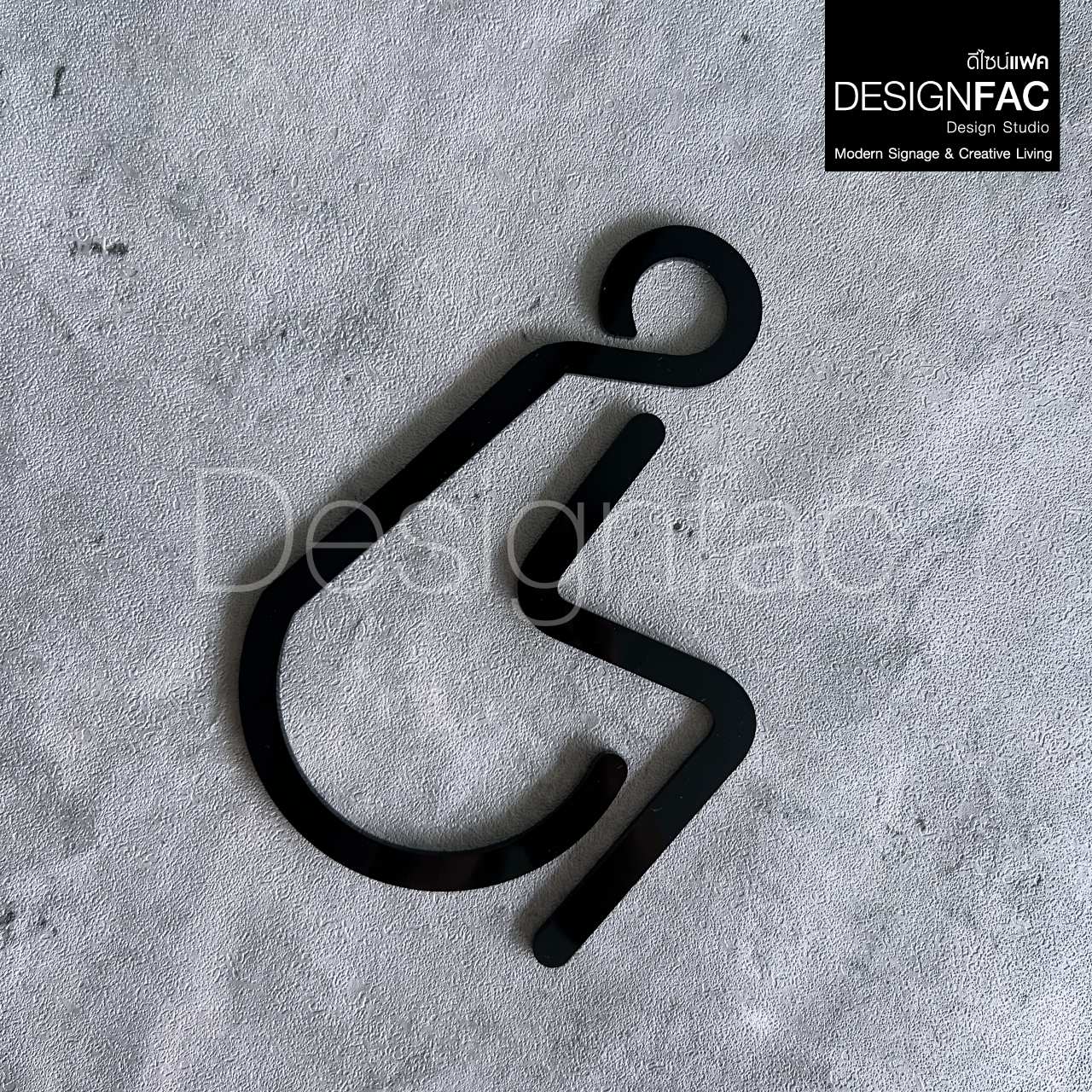 ป้ายห้องน้ำคนพิการ สัญลักษณ์ห้องน้ำคนพิการ ป้ายหน้าห้องน้ำอะคริลิค สไตล์โมเดิร์น มินิมอล ลอฟท์