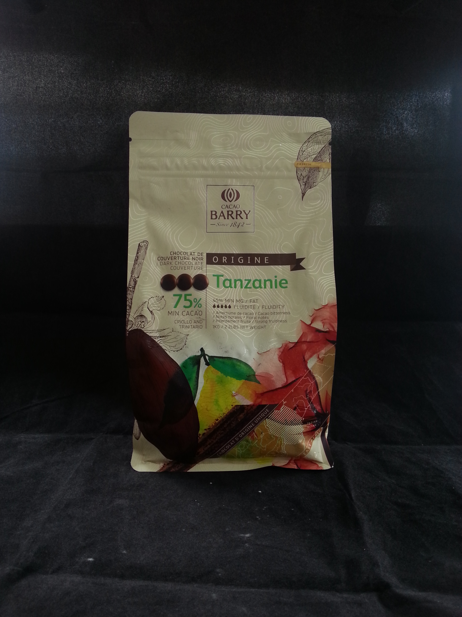 ช็อกโกแลตCACAO BARRY 75% 1kg.