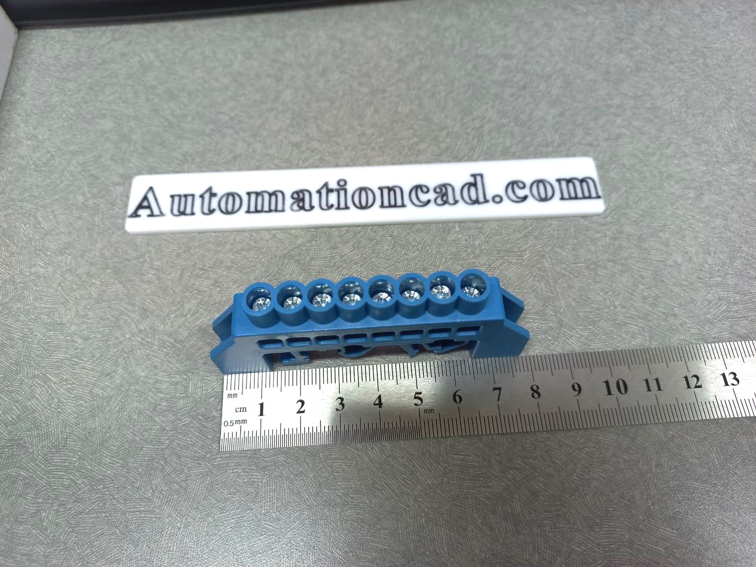 BAR กระจายไฟฟ้า 1 แถว 8 ช่อง แบบเกาะราง BAR GROUND บาร์กราวด์