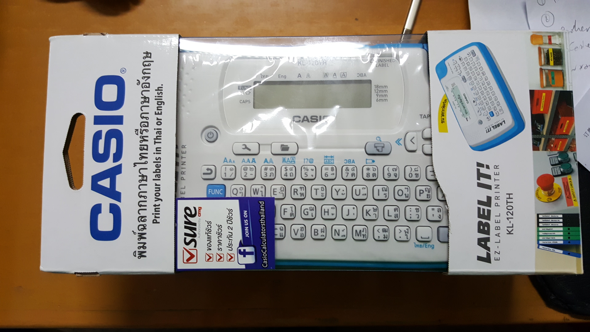 เครื่องพิมพ์สติกเกอร์ KL-120TH CASIO LABEL PRINTER สำหรับใช้ในสำนักงาน