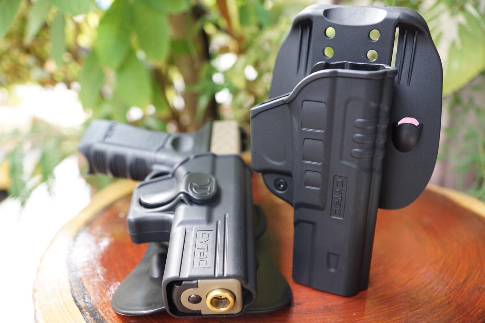 New.ซองปืน พกนอก Cytac สำหรับปืน GLOCK 17 / 19 / 34 กดปลดล๊อก-เซฟตี้ ‼️ป้องกันการแย่งปืนได้ดีเยี่ยม มีเพลทปรับ ระดับ ความสูงตำ่ในตัว ราคาพิเศษ