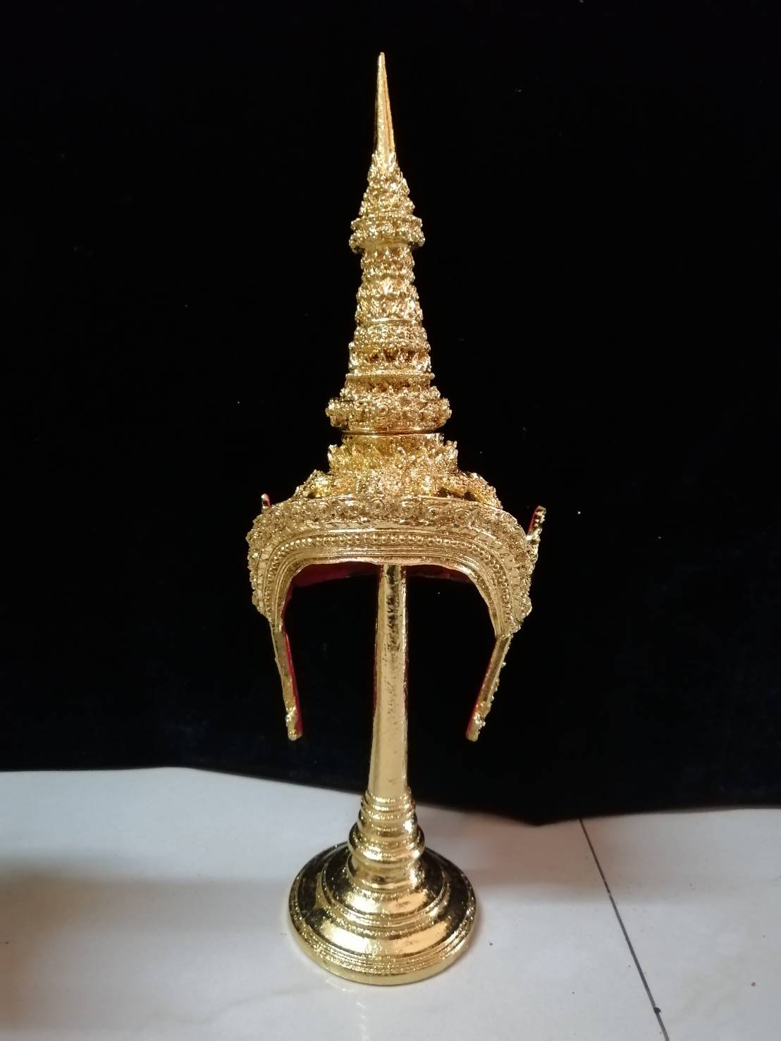 ชฎานาง ขนาดจัมโบ้ (กว้าง5นิ้ว) พร้อมฐานปิดทอง