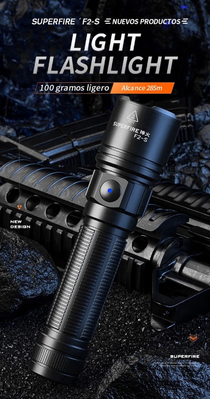 New. New.ไฟฉาย Supfire รุ่น F2-S 🔦 ตัวเรือนผลิตจาก 6061-T6 aviation aluminum 🔦 หลอด CREE XPE LED 15W 🔦 ความสว่างสูงสุด 700 Lumens 🔦 ระยะส่องสว่าง 220 เมตร 🔦 ใช้งานได้ยาวต่อเนื่องนาน 4 ชั่วโมง 🔦 ขนาดไฟฉาย 132