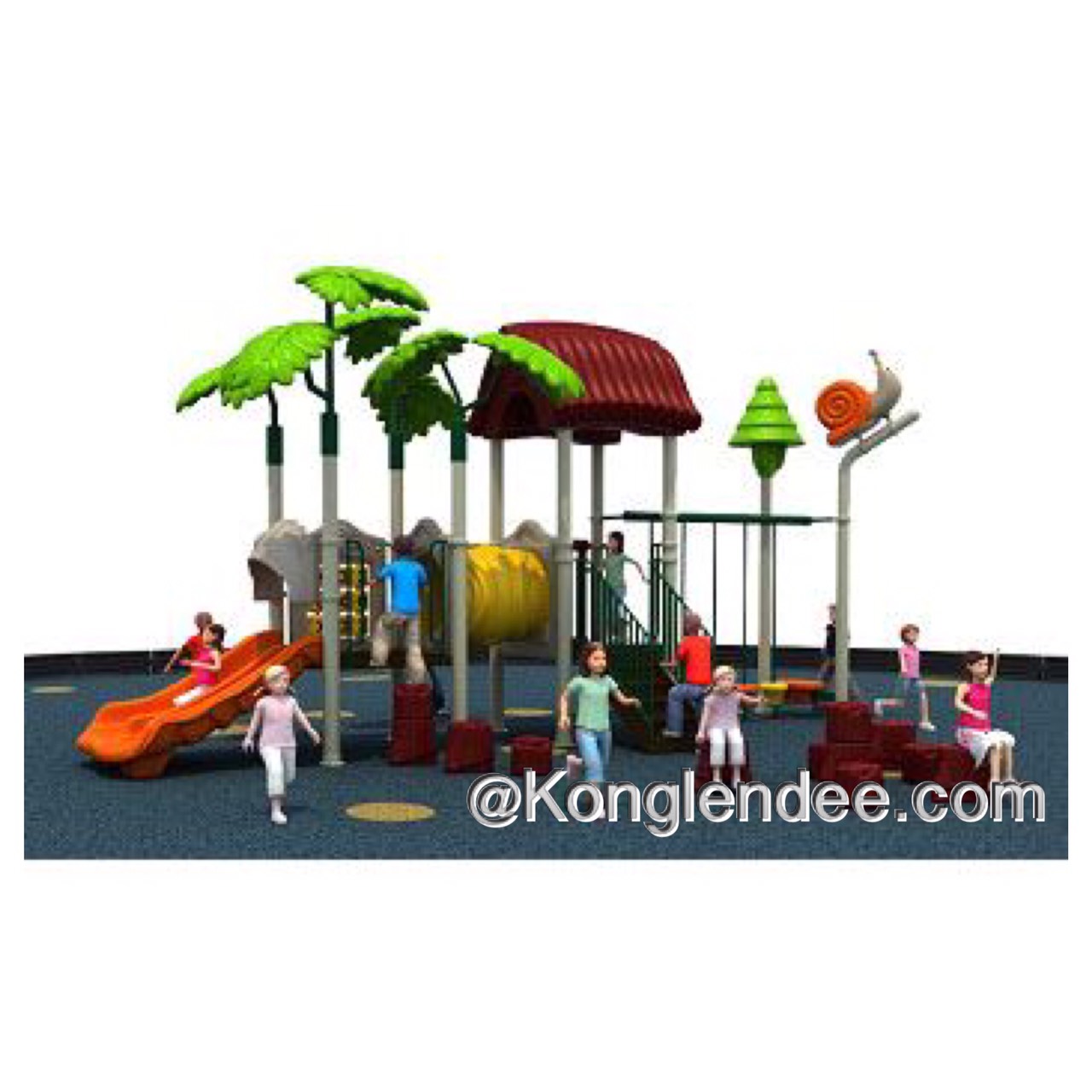 เครื่องเล่นสนาม ชุุดกระดานลื่นปาล์มรีสอร์ท