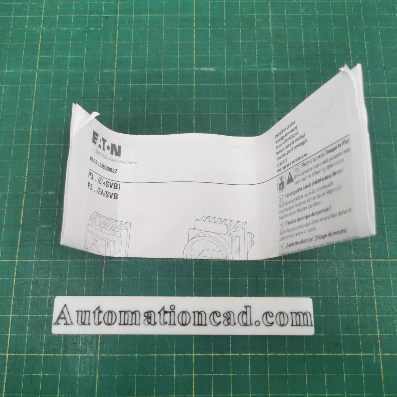 สวิตช์หลัก EATON P3-63/EA/SVB/N 63A 30kW IP65 Main Switch 3P+N Pole Flush Mount Isolator Switch