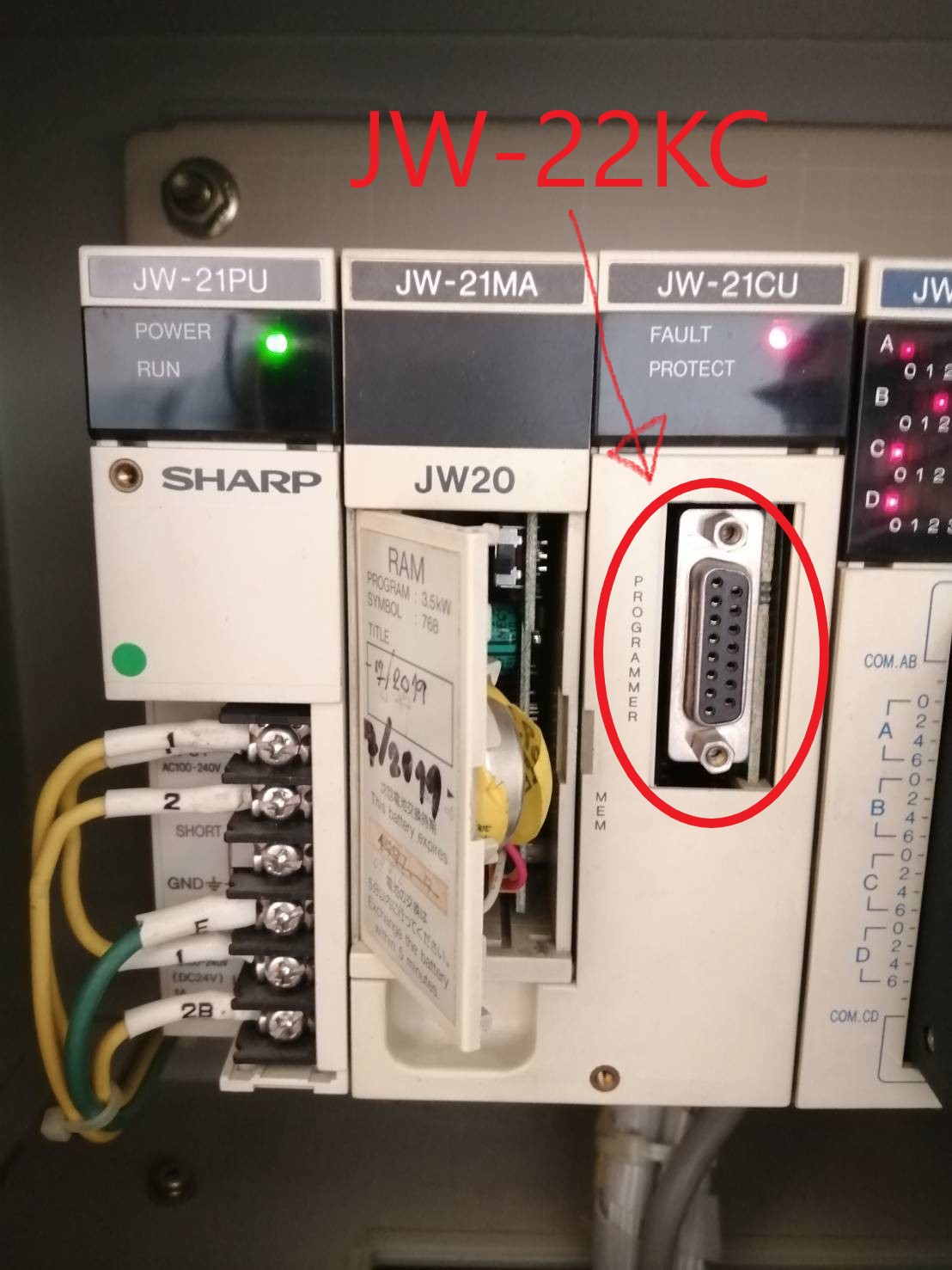 สายลิ้งค์ PLC SHARP JW21CU / JW-20 / JW20H / JW30H Download cable รุ่น JW-22KC