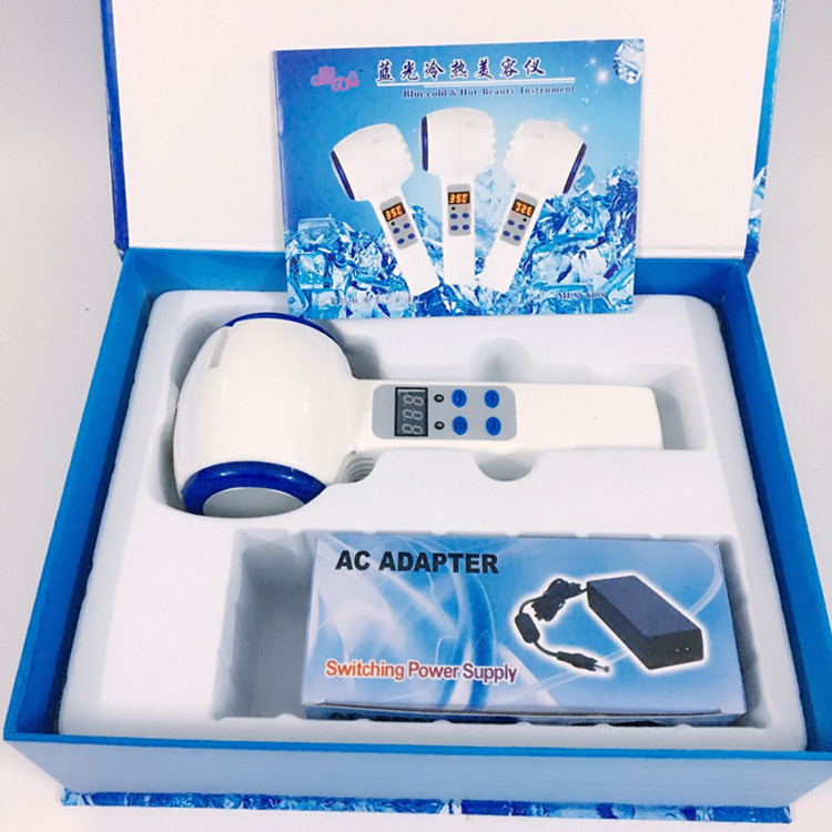 HE-115เครื่องนวดหน้าอัลตร้าโซนิค ระบบร้อน-เย็น 2in1 แบบมีหน้าจอ LCD แสดงผลการทำงาน