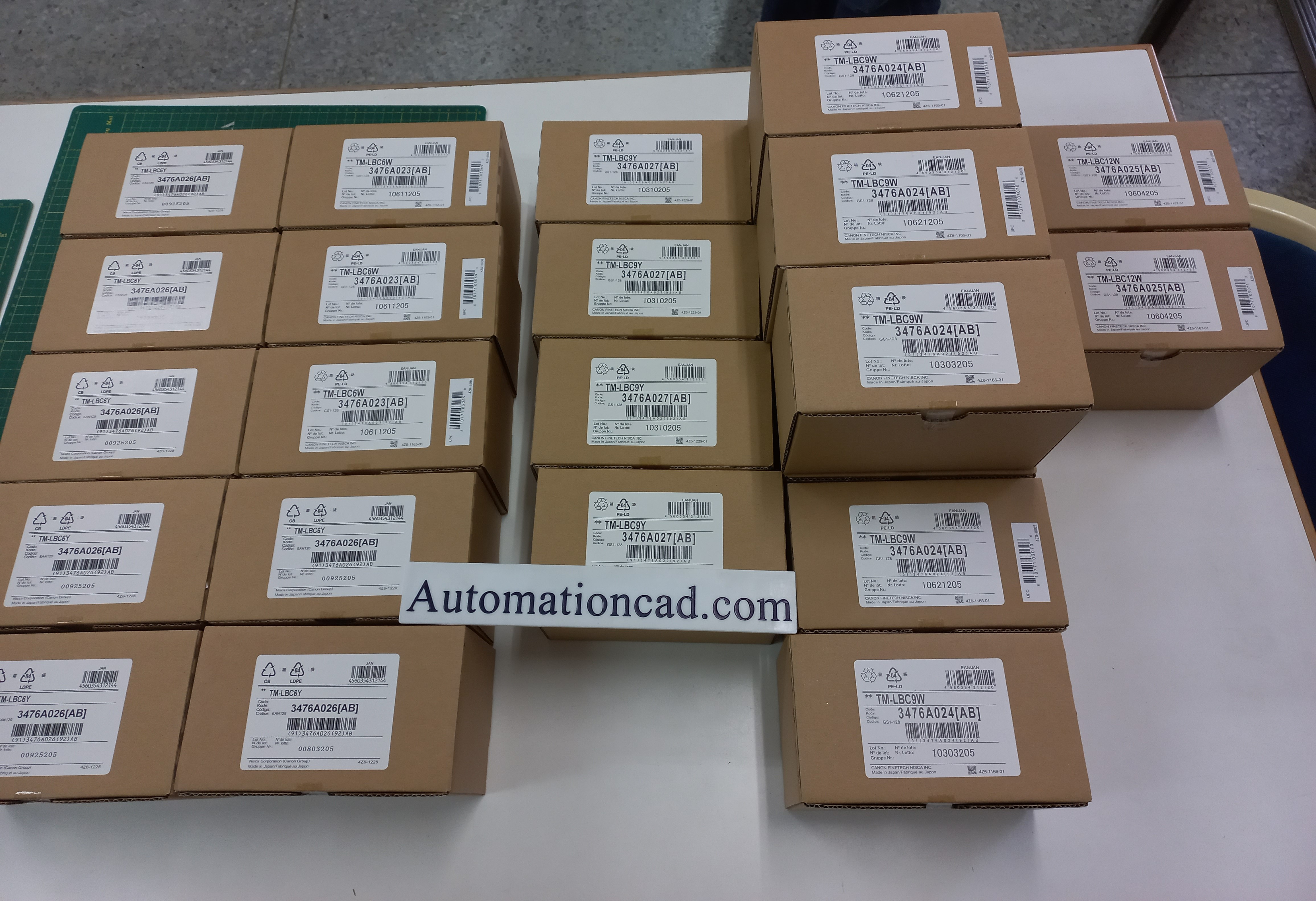 สติ๊กเกอร์ Label 9mm.Yellow เครื่องพิมพ์ CANON รุ่น MK1500 MK2600 3476A027