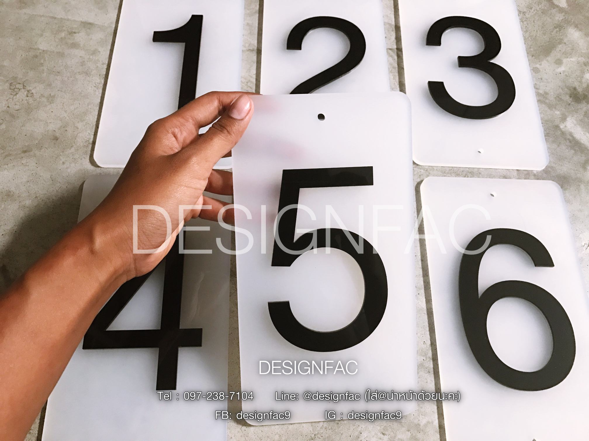 ป้ายชั้น ป้ายบอกชั้น ป้ายเลข ป้ายเลขโมเดิร์น มินิมอล,Designfac