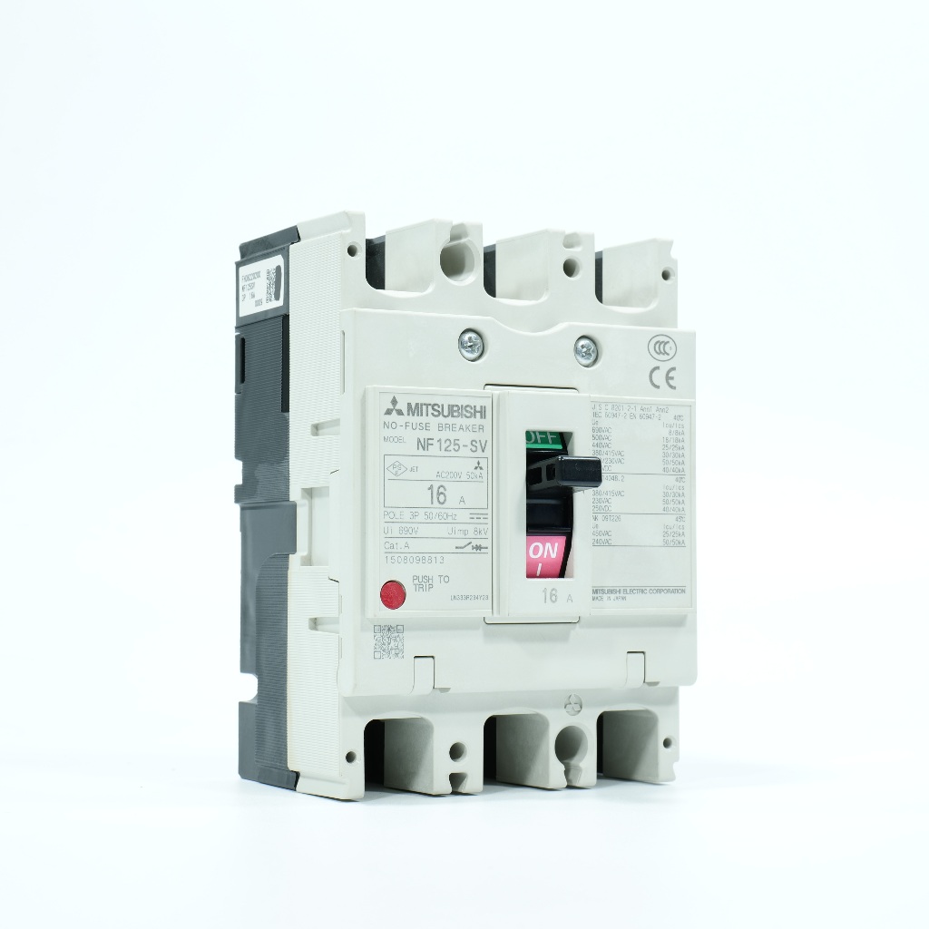เบรกเกอร์ NF125-SV 3P 16A มิตซูบิชิ MITSUBISHI 16A 3POLE NF125 SV NF125SV