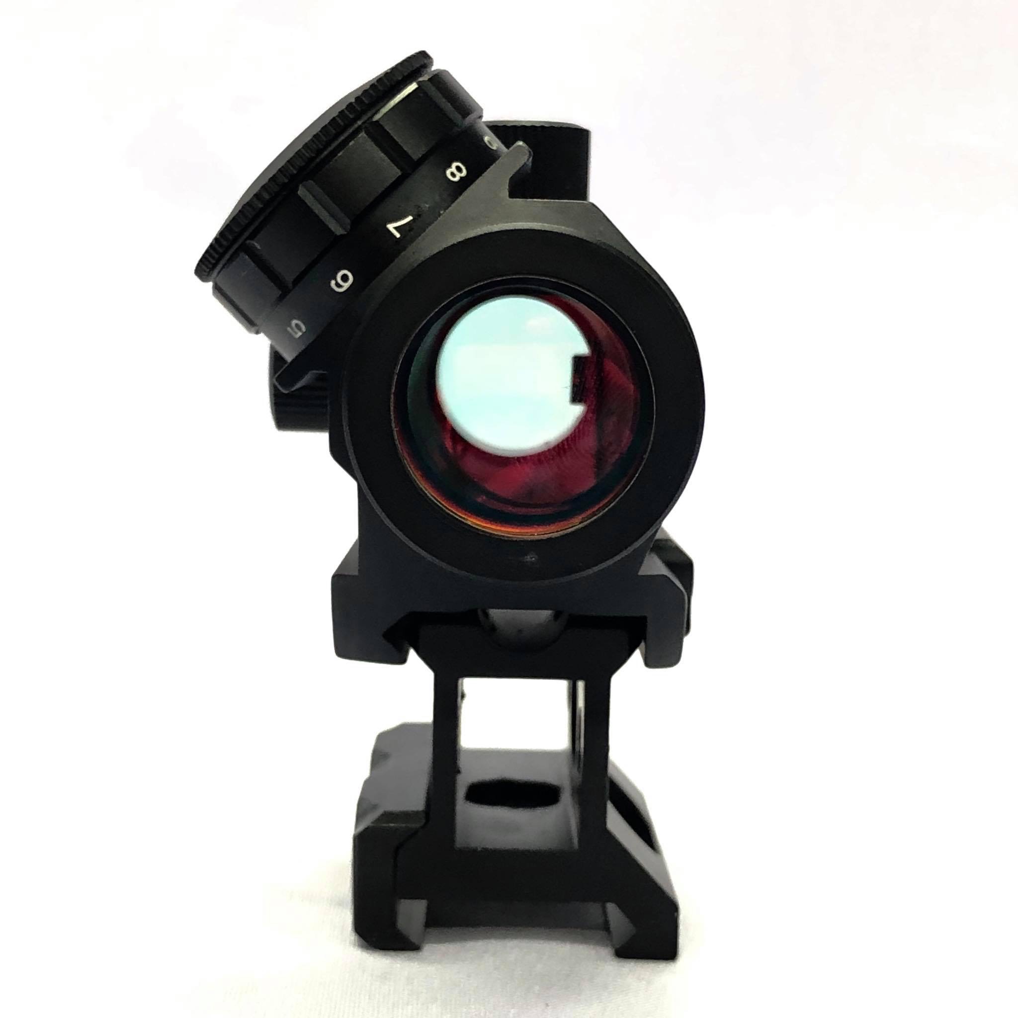 Vector Optics Victoptic 1x22 ปรับความเข้มของเป้าได้11ระดับ มาพร้อมกับขาสูงและขาเตี้ยให้เลือกใช้งาน สามารถใช้ร่วมกับNight Visionได้ ใช้ถ่านCR2032 จำนวน1ก้อน รองรับ .223 .308 7.62 .3006 .300win 9mm .45ACP pistols .22 ลูกซองขนาดลำกล้อง20ga และ 12ga ราคา 3,50