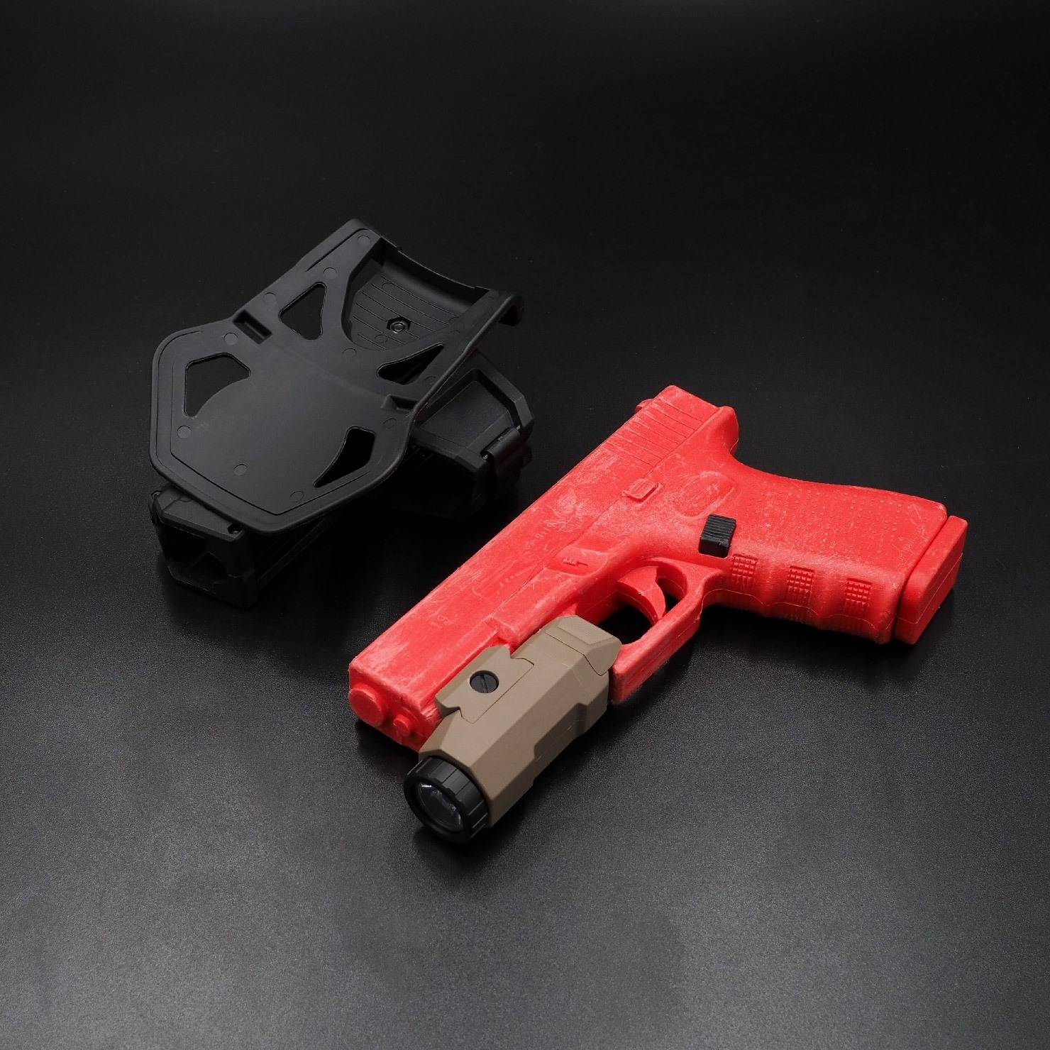 New. ซองปืน G19 ติดไฟฉาย/เลเซอร์ ( G19 Light Bearing Holster ) 🔨 ผลิตจาก Polymer เกรดคุณภาพ 🔨 สำหรับ G19 ที่ติดไฟฉาย/เลเซอร์ ได้ทุกชนิด 🔨 ปลดล็อคนิ้วชี้ ใช้งานปลอดภัย ( ล็อคกับช่องคัดปลอก ) 🔨 ด้านหลังเป็นเพลทเหน็บเข็มขัด