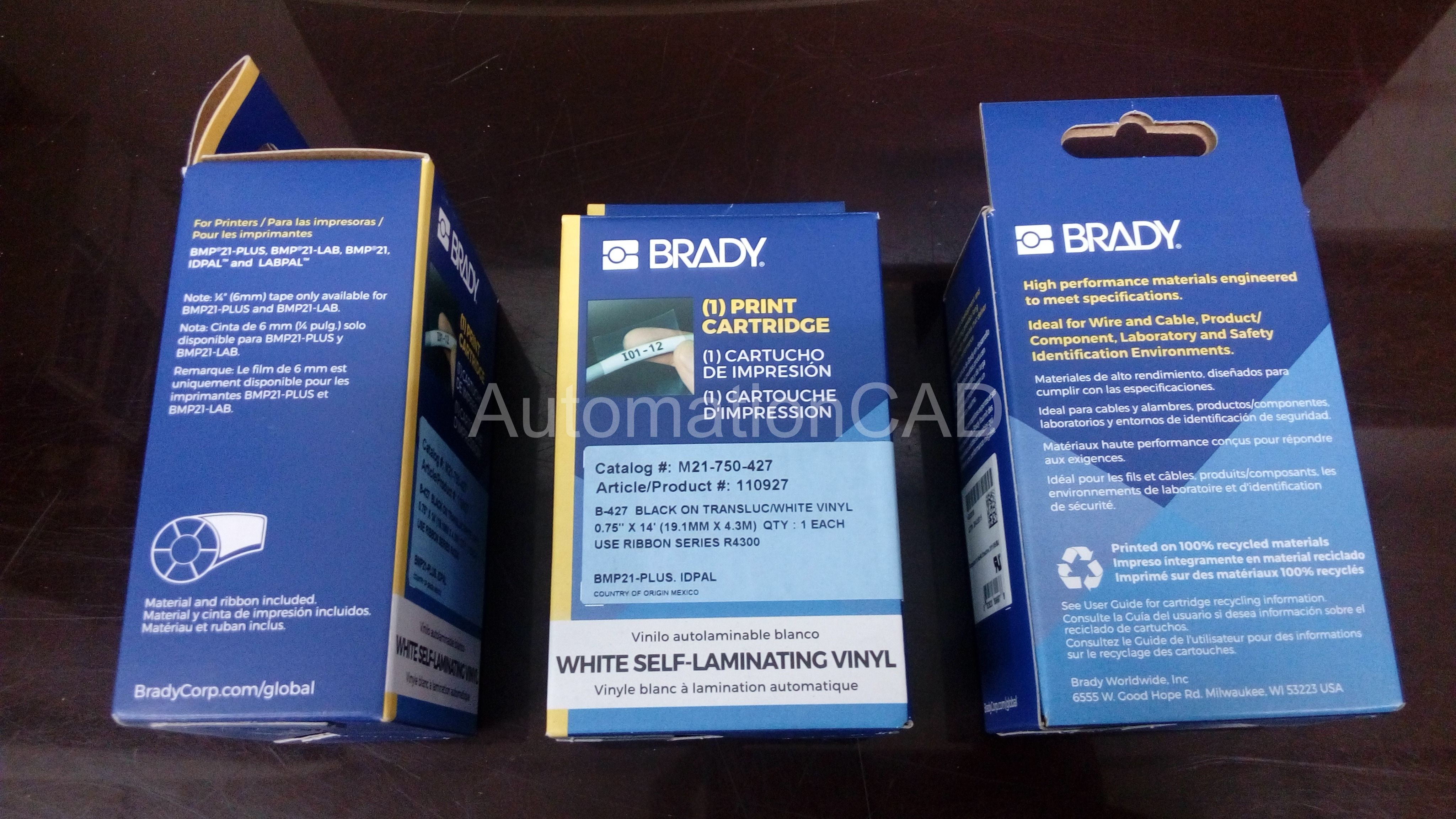 BRADY M21-750-427 สติ๊กเกอร์ BMP21-PLUS - BRADY LABEL PRINTER