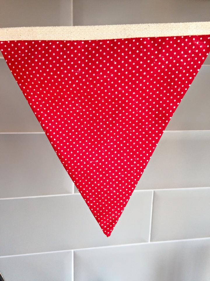 พื้นแดงจุดขาว