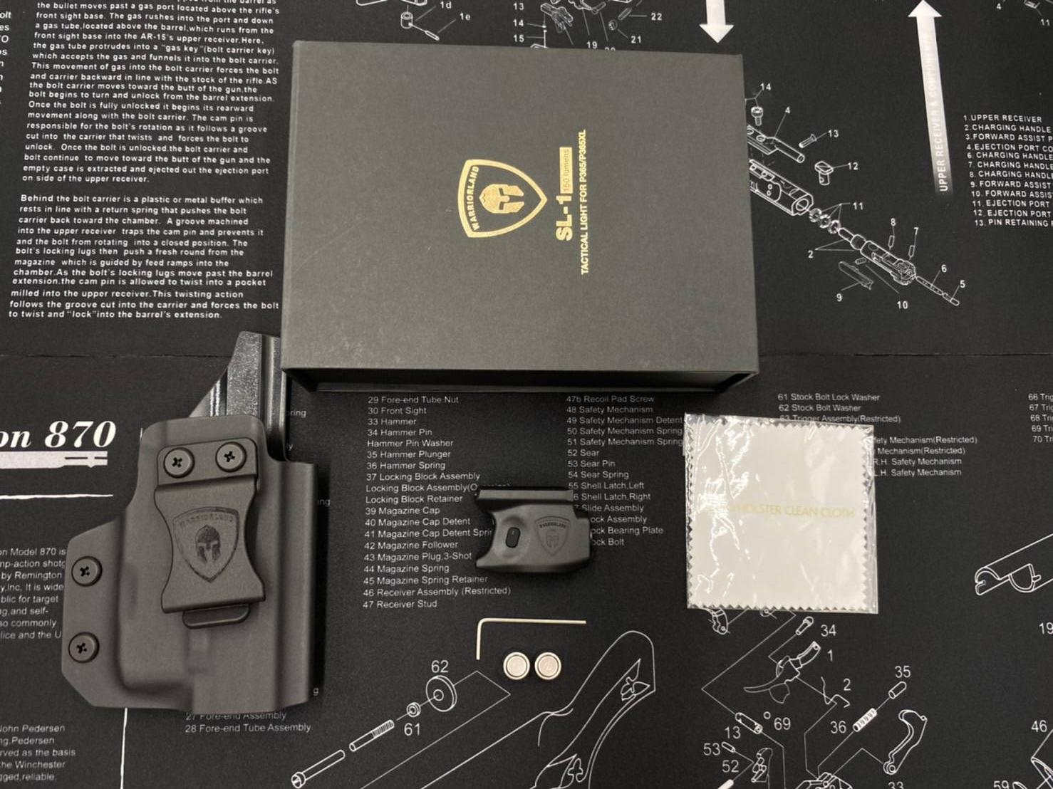 ไฟฉาย Warriorland SL-1 + ซองพกใน Kydex รุ่น Sig Sauer P365 ไฟฉาย Warriorland SL-1 + ซองพกใน Kydex 🔺ไฟฉาย ผลิตจาก Polymer เกรดคุณภาพ 🔺ออกแบบให้ทนทานต่อแรงรีคอยด์ได้ 🔺ความสว่าง 150 Lumens 🔺ระยะส่องสว่าง 100 m. 🔺 มาตรฐ