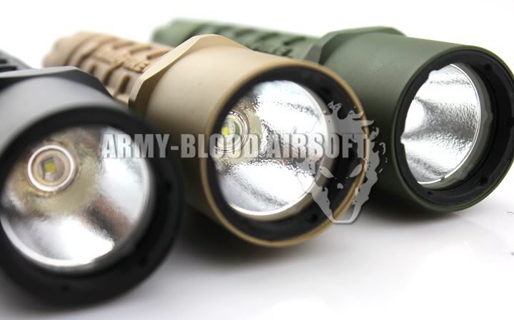 SureFire G2 Style T6 LED Flashlight with Remote Pressure Switch (BK/DE/OD)