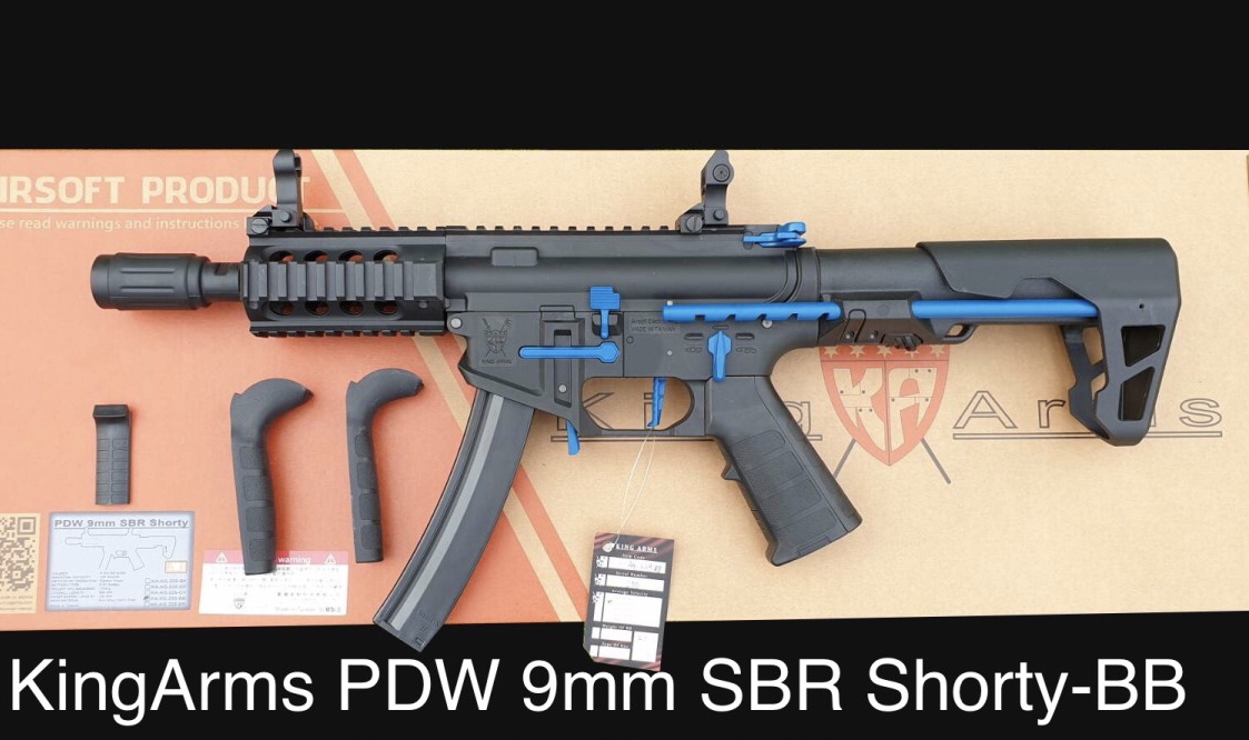 https://youtu.be/_ORFXABTIO0 K King Arms PDW 9mm SBR Airsoft AEG Rifle -บอดี้ไนล่อนไฟเบอร์ -สต็อกแบบ PDW ยืดหดได้ 7 ระดับ -Handguard มีหลายขนาด มีรางสำหรับอุปกรณ์เสริม -ออกแบบมาเพื่อผู้ใช้ที่มีประสบการณ์ M4 หรือ MP5 -การออกแบบแมกกาซีน Quick-eject พร้อมด้ว