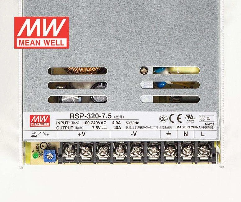 POWER SUPPLY 7.5VDC 320W MEANWELL RSP-320-7.5 พาวเวอร์ซัพพลาย 40A
