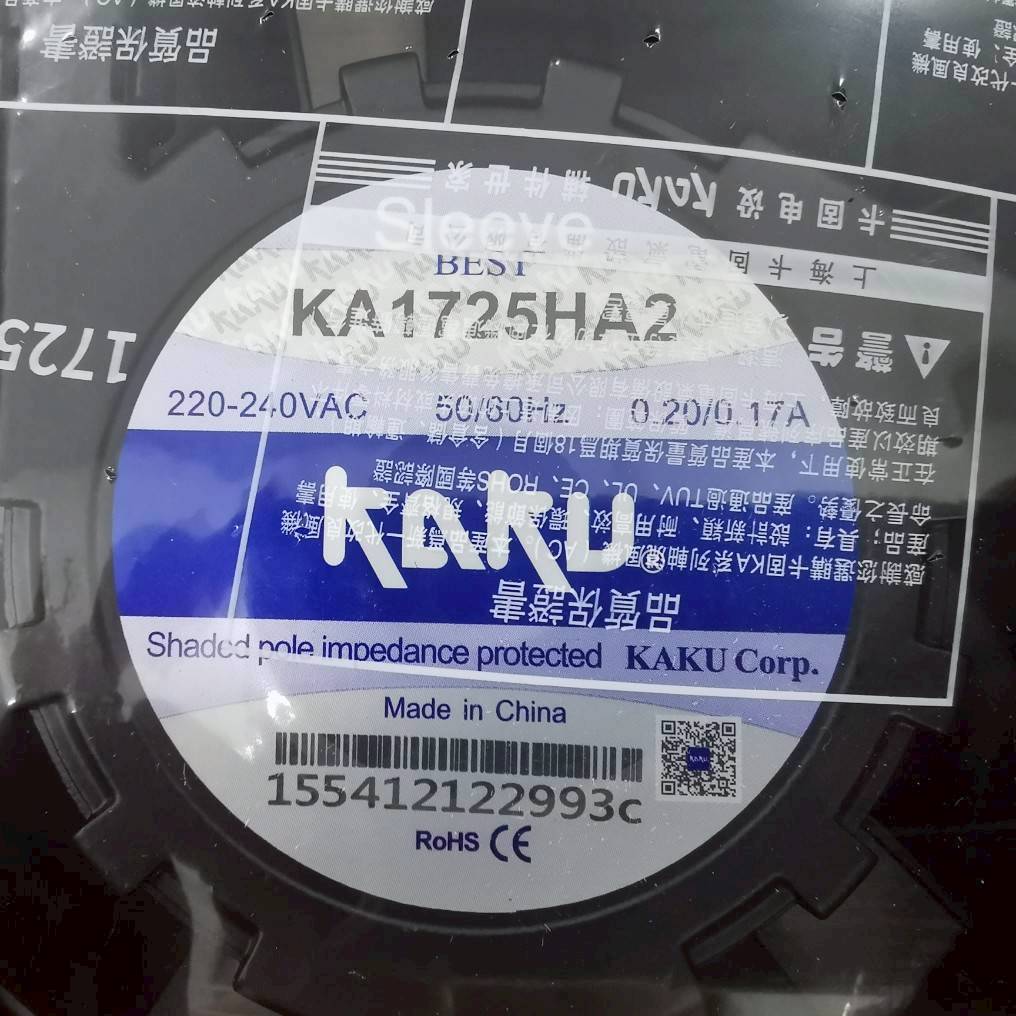 พัดลมระบายอากาศ KAKU ขนาด 6 นิ้ว 220VAC ลูกปืนแบบ Sleeve - KA1725HA2 Cable