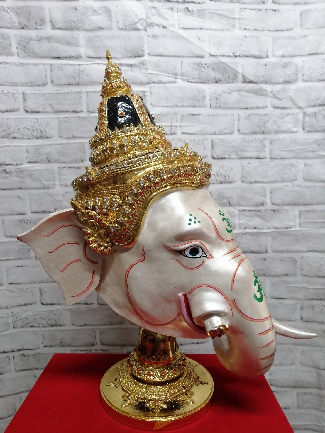 พระพิฆเนศ ขนาดครอบ (สีขาวมุข)