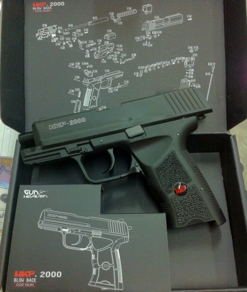 New.HKP 2000 CO2 Blowback Pistol - black