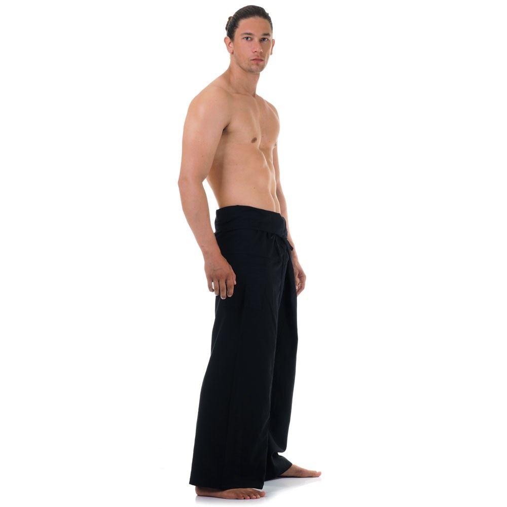 กางเกงชาวเล กางเล กางเกงสะดอ เตี่ยวสะดอ กางเกงสะปาสีดำ Fisherman pants