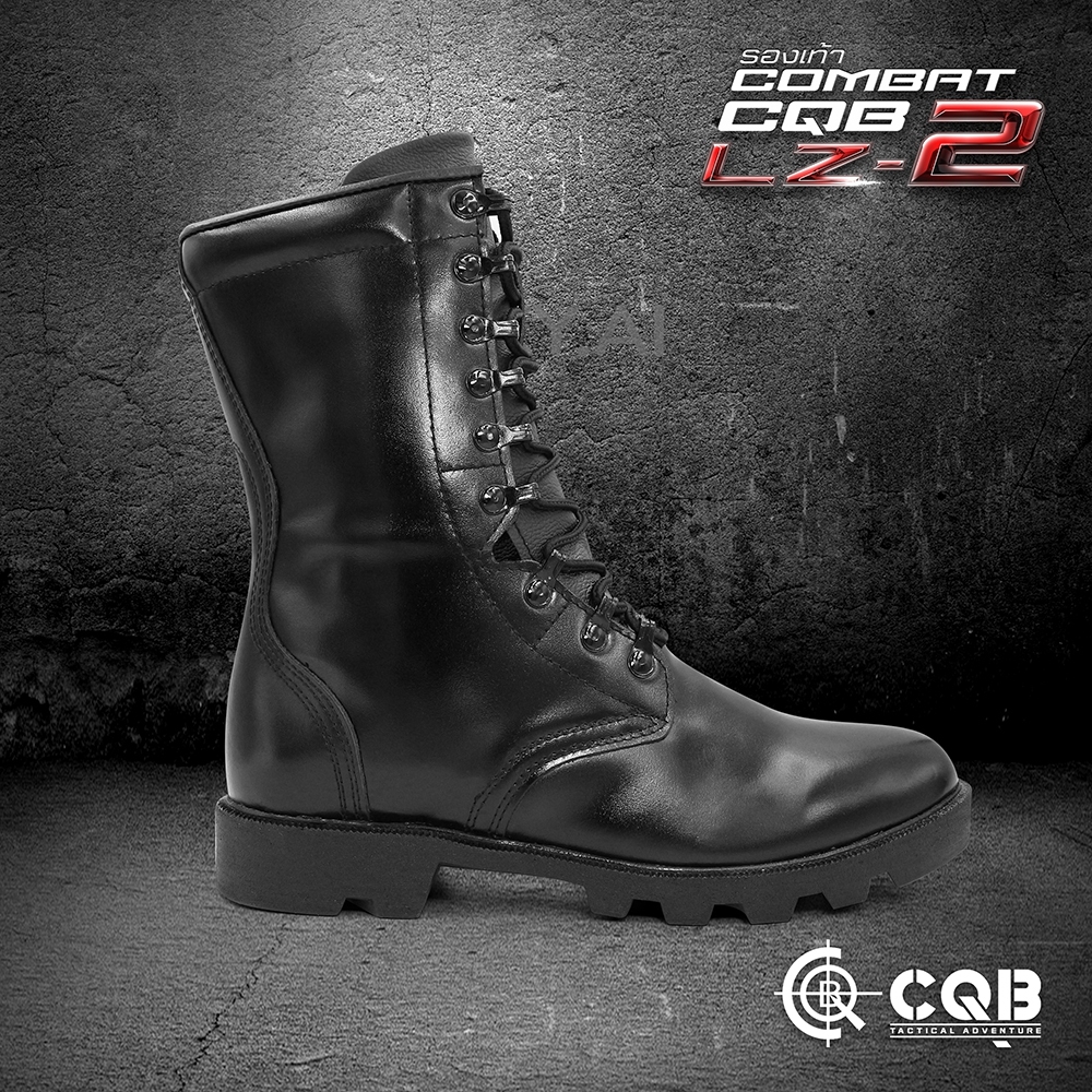 New.รองเท้า Combat CQB รุ่น LZ-2# (ซิปข้าง) รองเท้าคอมแบท หนังวัวแท้ ออกแบบมาเพื่อรองรับ ขนาดและรูปร่างเท้าของ คนไทย ทรงเรียวสูง แต่ไม่บีบรัดหน้าเท้า ⏩มีซิปข้าง เพื่อความสะดวก ในการสวมใส่ ⏩ตาไก่ปลดไว 9 รู ความสูงจากพื้น 10 นิ้ว ⏩น้ำหนักเบา หนังมีความนุ่มใ