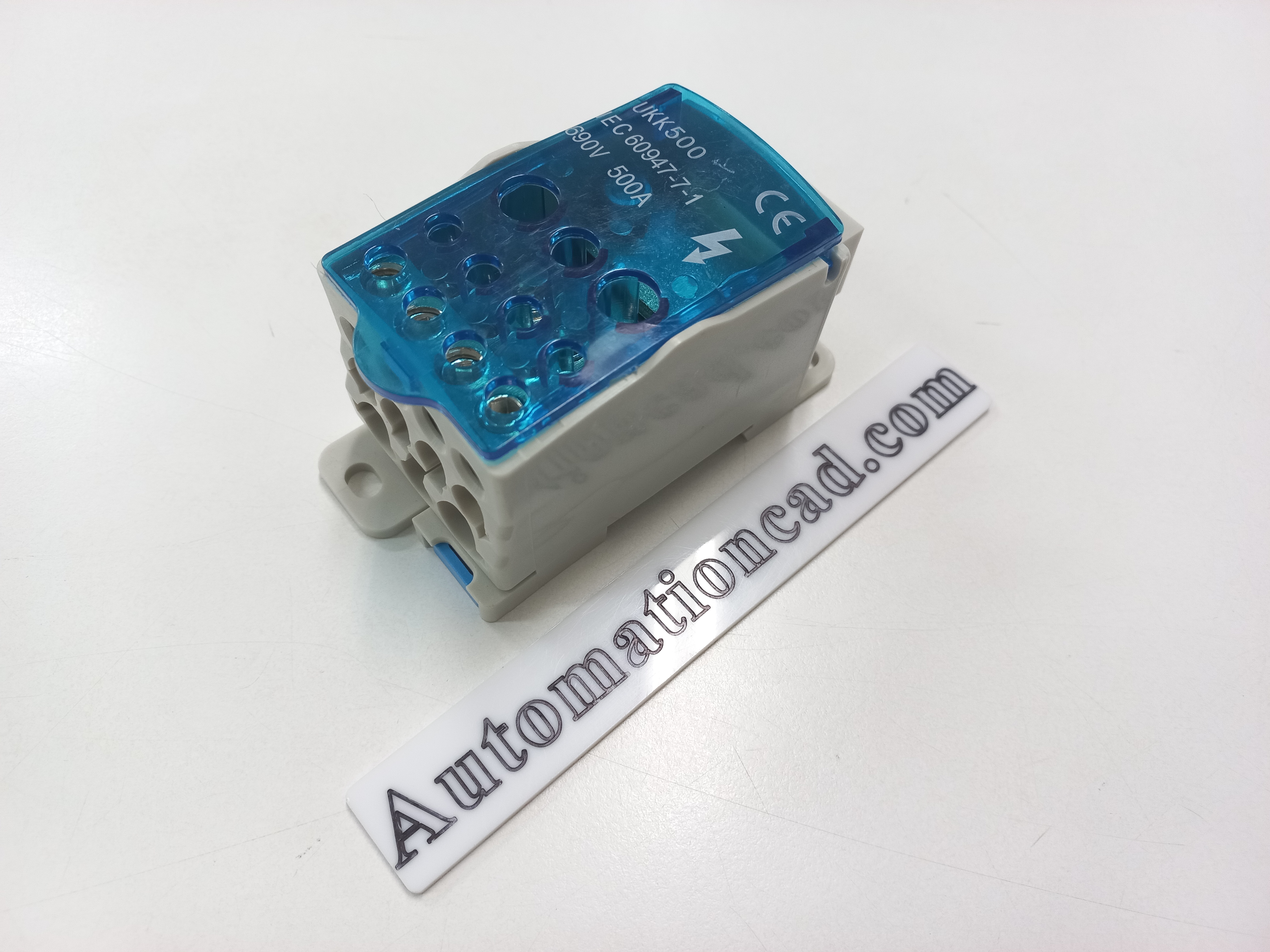 BAR กระจายไฟฟ้า 500A แบบเดี่ยว มีฝาปิด น่าใช้