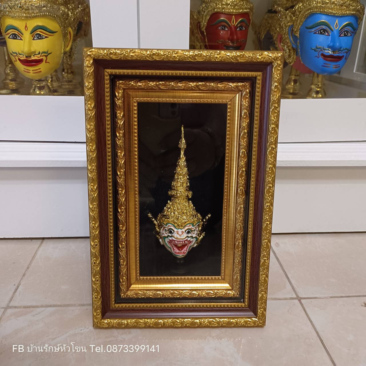 หัวโขนจิ๋ว พร้อมกรอบรูปลายไทย